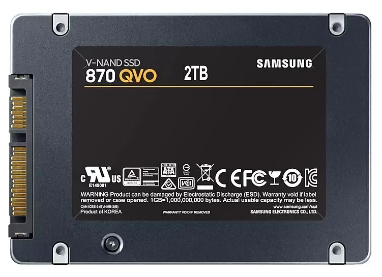 SSD накопитель Samsung 870 QVO 2.5" SATA, 2TB