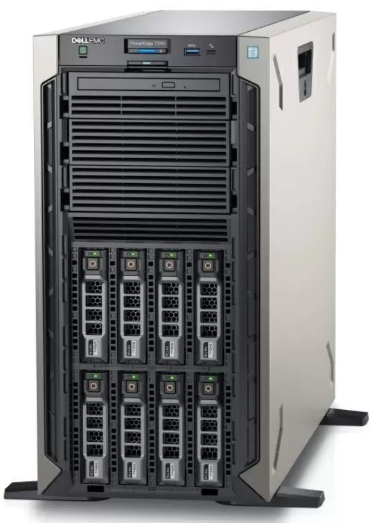 Сервер Dell PowerEdge T340 (E-2246G/2x16GB/2x480GB/2x4TB), черный