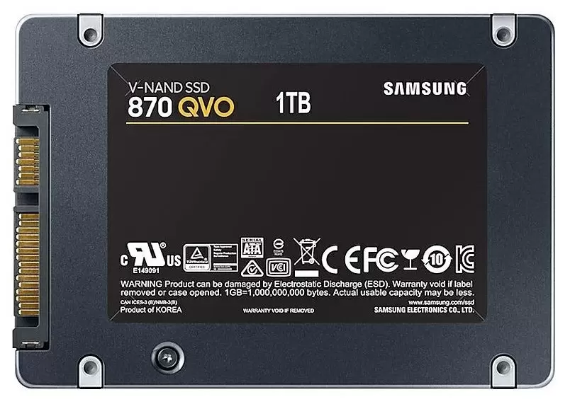 SSD накопитель Samsung 870 QVO 2.5" SATA, 1TB