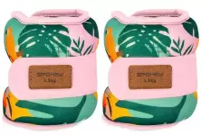 Greutăți pentru mâini și picioare Spokey Home Jungle 2x1,5, roz/verde