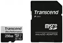 Карта памяти Transcend microSDXC 340S + SD adapter, 256GB