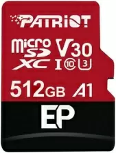 Карта памяти Patriot LX Series microSD Class10 UHS-I A1 (V30) + SD adapter, 512GB