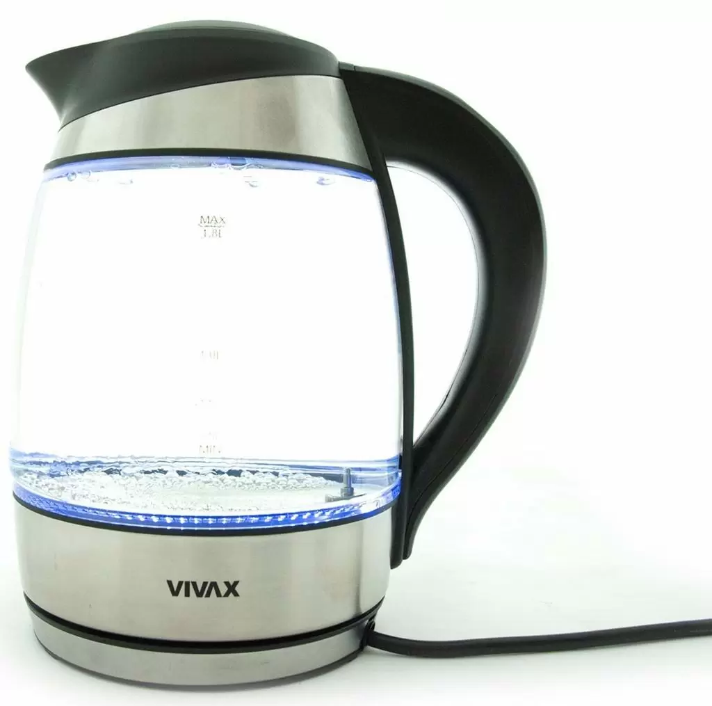 Fierbător de apă Vivax WH-180TC, negru/inox