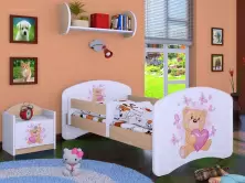Детская кровать Happy Babies Happy Teddy Bear L03 80x160см, белый/светлая груша