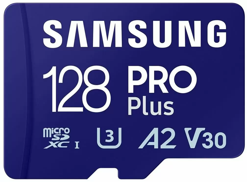 Карта памяти Samsung MicroSD Pro Plus Class 10 UHS-I (U3) + SD adapter, 128GB