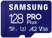 Карта памяти Samsung MicroSD Pro Plus Class 10 UHS-I (U3) + SD adapter, 128ГБ