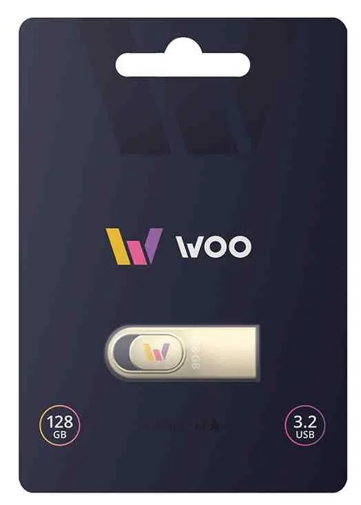 Flash USB WOO Chroma 128GB, argintiu