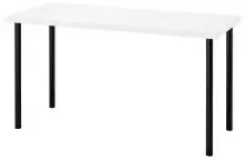 Письменный стол IKEA Lagkapten/Adils 140x60см, белый/черный