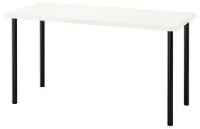 Masă de birou IKEA Lagkapten/Adils 140x60cm, alb/negru