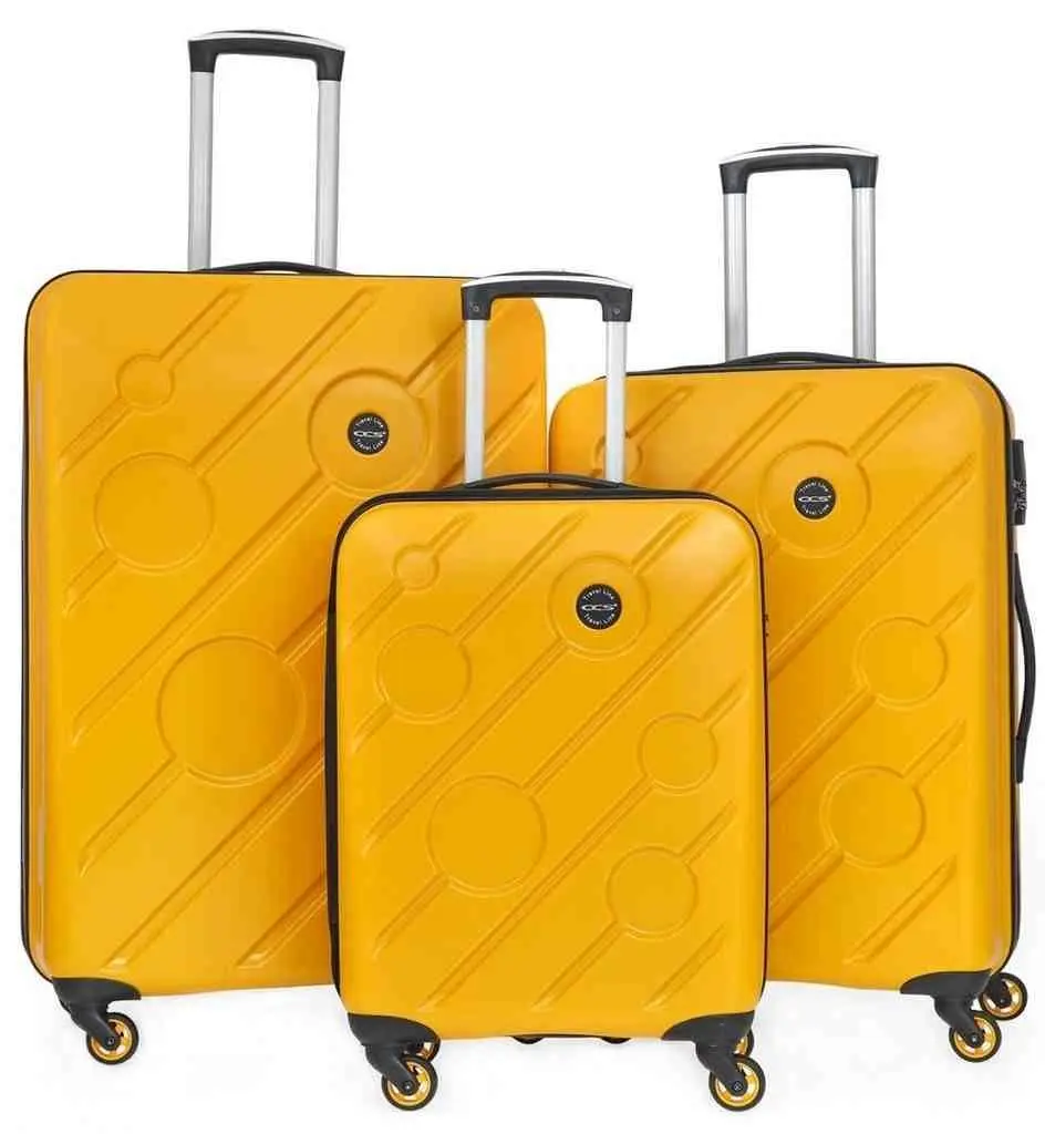 Комплект чемоданов CCS 5208 Set, желтый