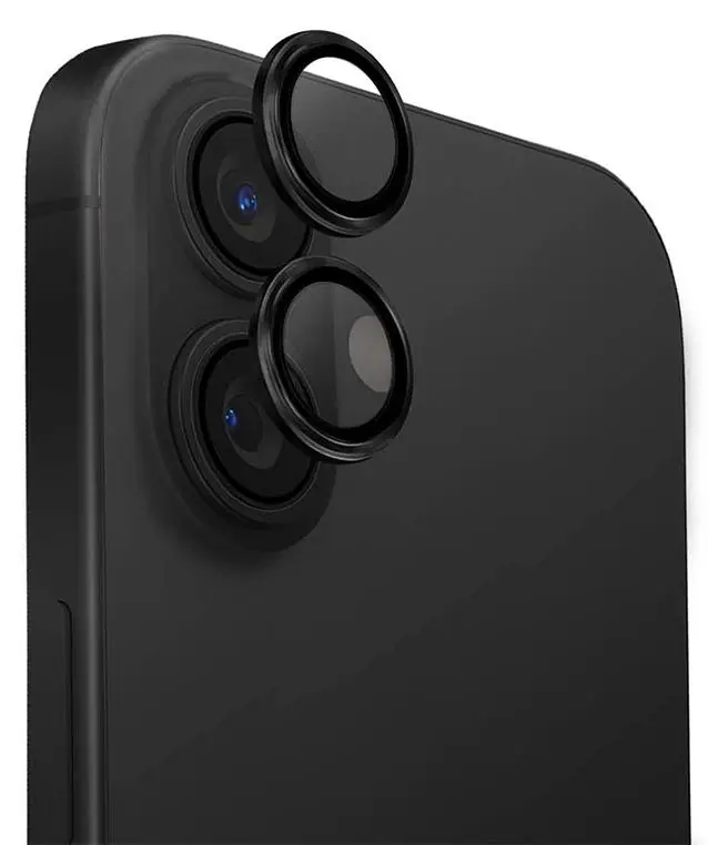 Защитное стекло Uniq Optix Aluminium Camera Lens Protector for iPhone 16/16 Plus Black