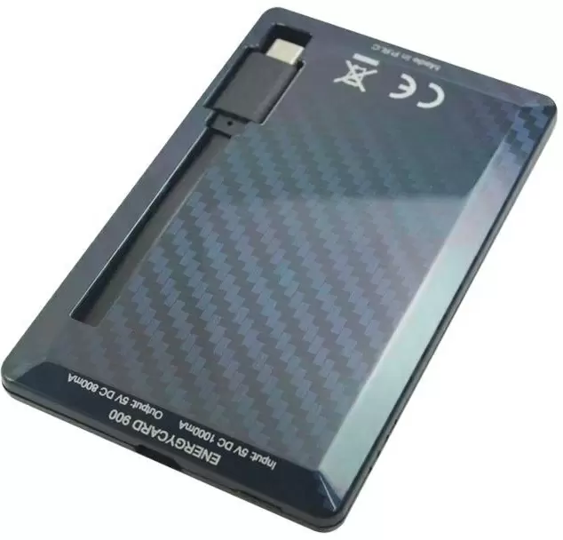 Внешний аккумулятор Tuncmatik Energycard 900mAh Micro, черный