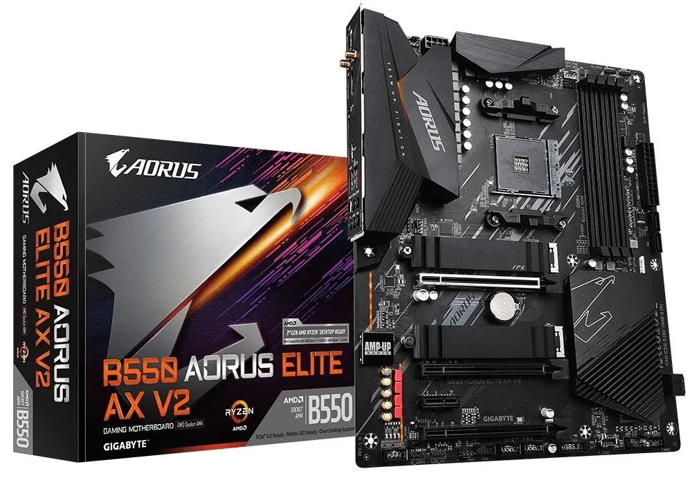 Placă de bază Gigabyte B550 Aorus Elite AX V2 pe tehnoparc.md Placă de bază Gigabyte B550 Aorus Elite AX V2