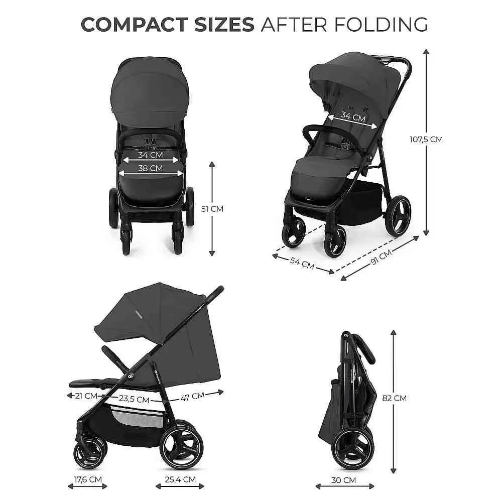 Коляска KinderKraft Trig 3, серый