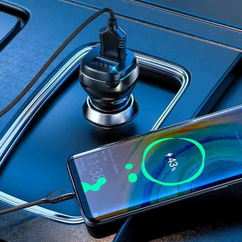 Încărcător auto Hoco Z40 Superior + Micro, negru
