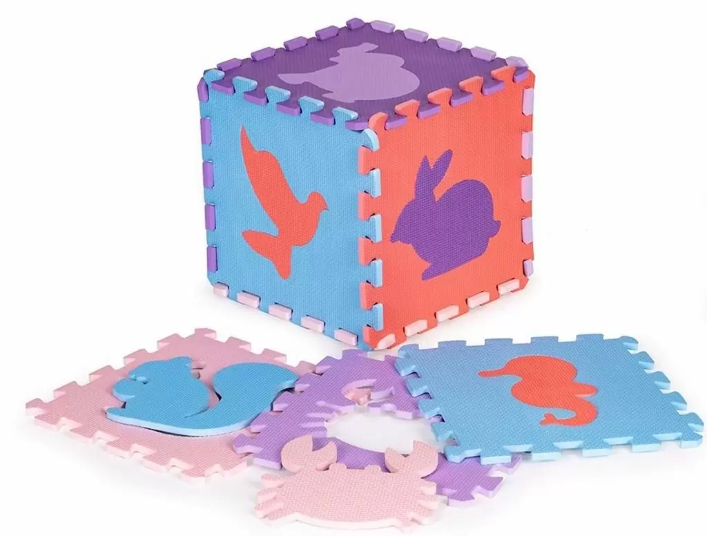 Covoraş-puzzle iPlay 3251, violet/albastru