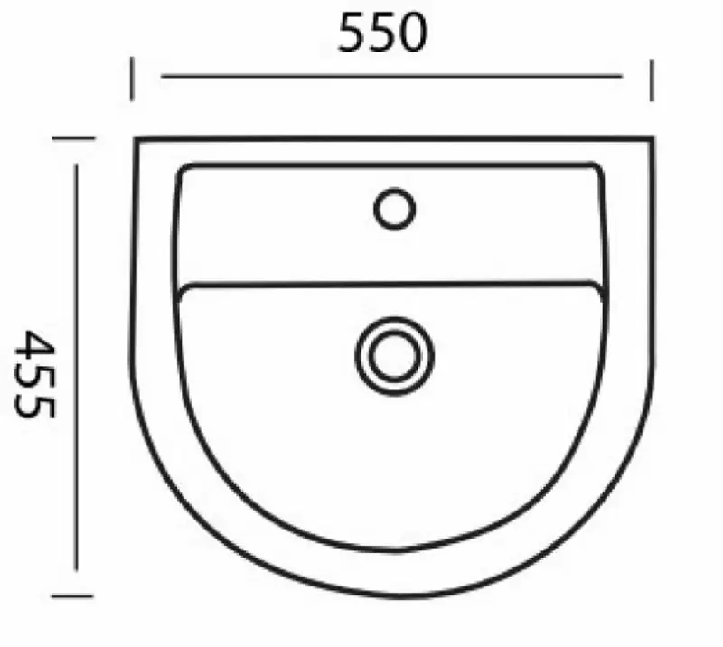 Умывальник Easil Slice WBP1008-55-FP, белый