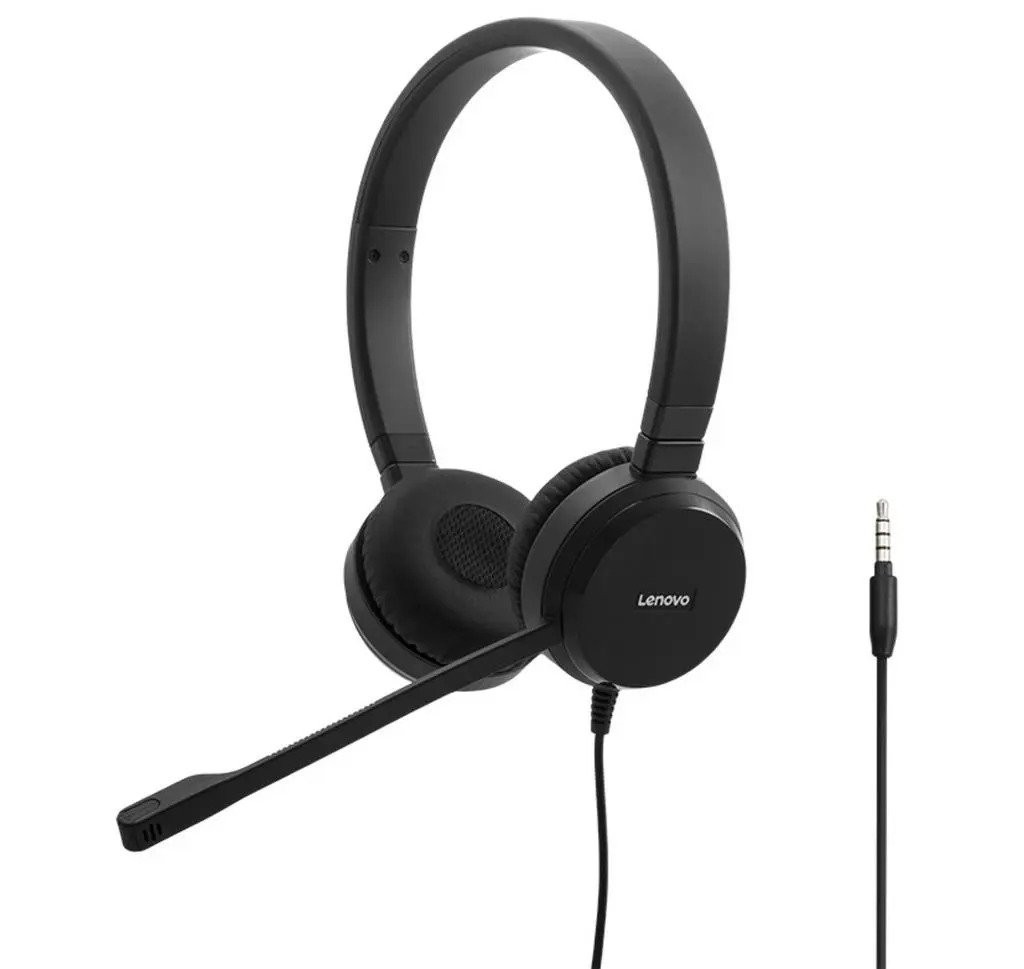 Căşti Lenovo Wired VoIP, negru