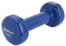 Halteră Enero Vinyl Dumbbell 1kg, albastru