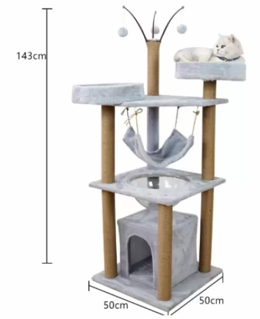 Ansamblu pentru pisici Cat Tree 015, gri