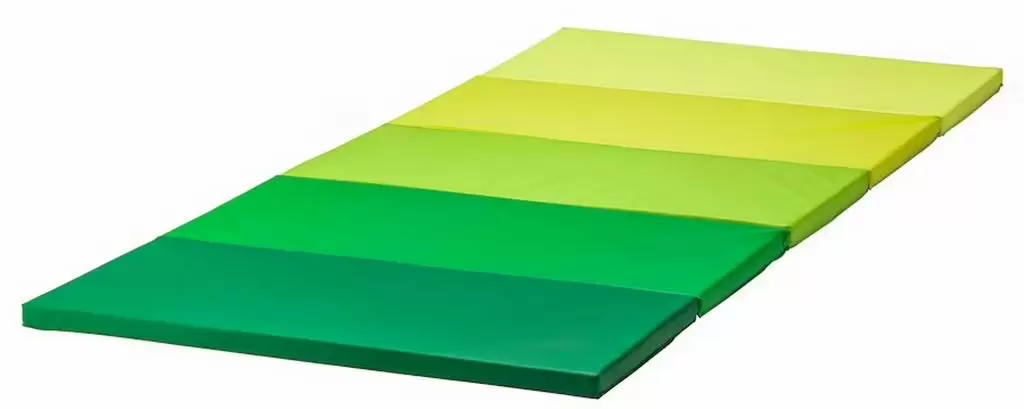 Saltea pliantă pentru gimnastică IKEA Plufsig 78x185cm, verde