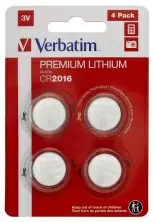 Батарейка Verbatim CR2016, 4шт