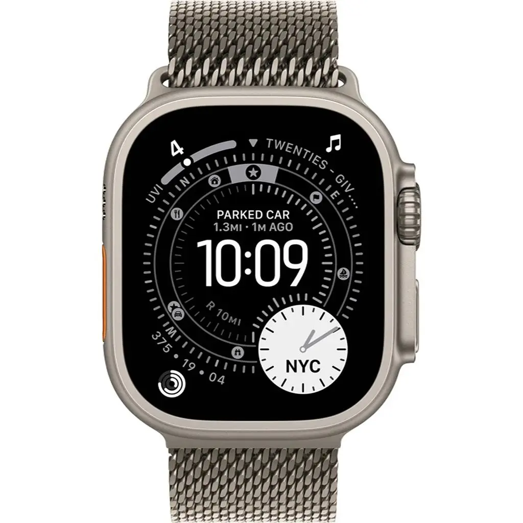 Умные часы Apple Watch Ultra 3 GPS + Cellular 49mm Natural Titanium Case with Natural Titanium Milanese Loop MEWY4 на tehnoparc.md Умные часы Apple Watch Ultra 3 GPS + Cellular 49mm Natural Titanium Case with Natural Titanium Milanese Loop MEWY4