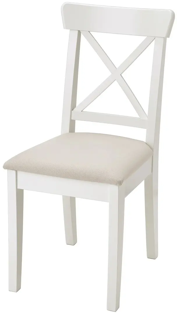 Scaun IKEA Ingolf, alb/hallarp bej