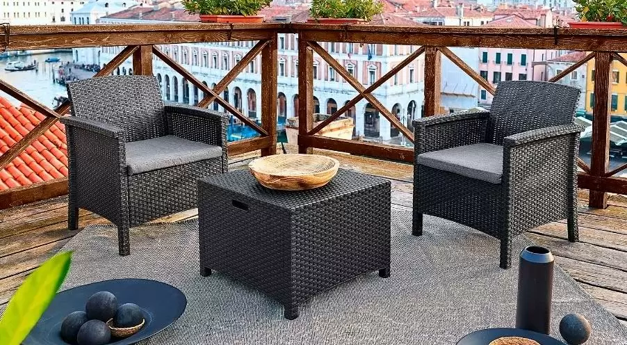 Set mobilă de grădină Bica Venezia Terrace, grafit