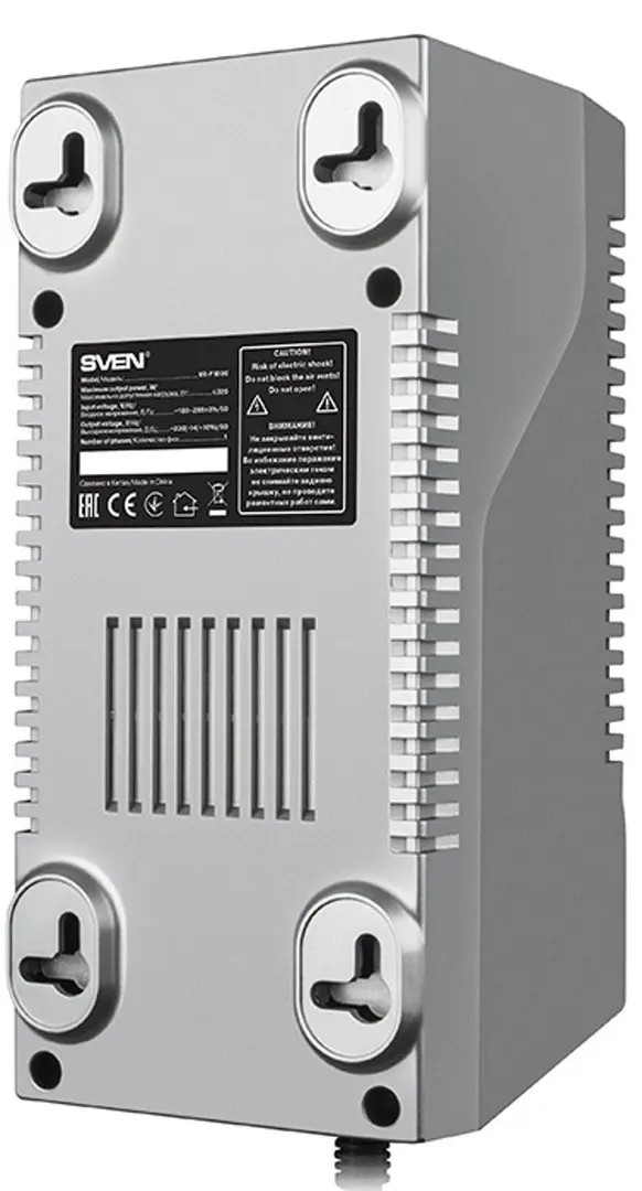 Стабилизатор напряжения Sven VRF1000320W4P, серый на tehnoparc.md Стабилизатор напряжения Sven VRF1000320W4P, серый