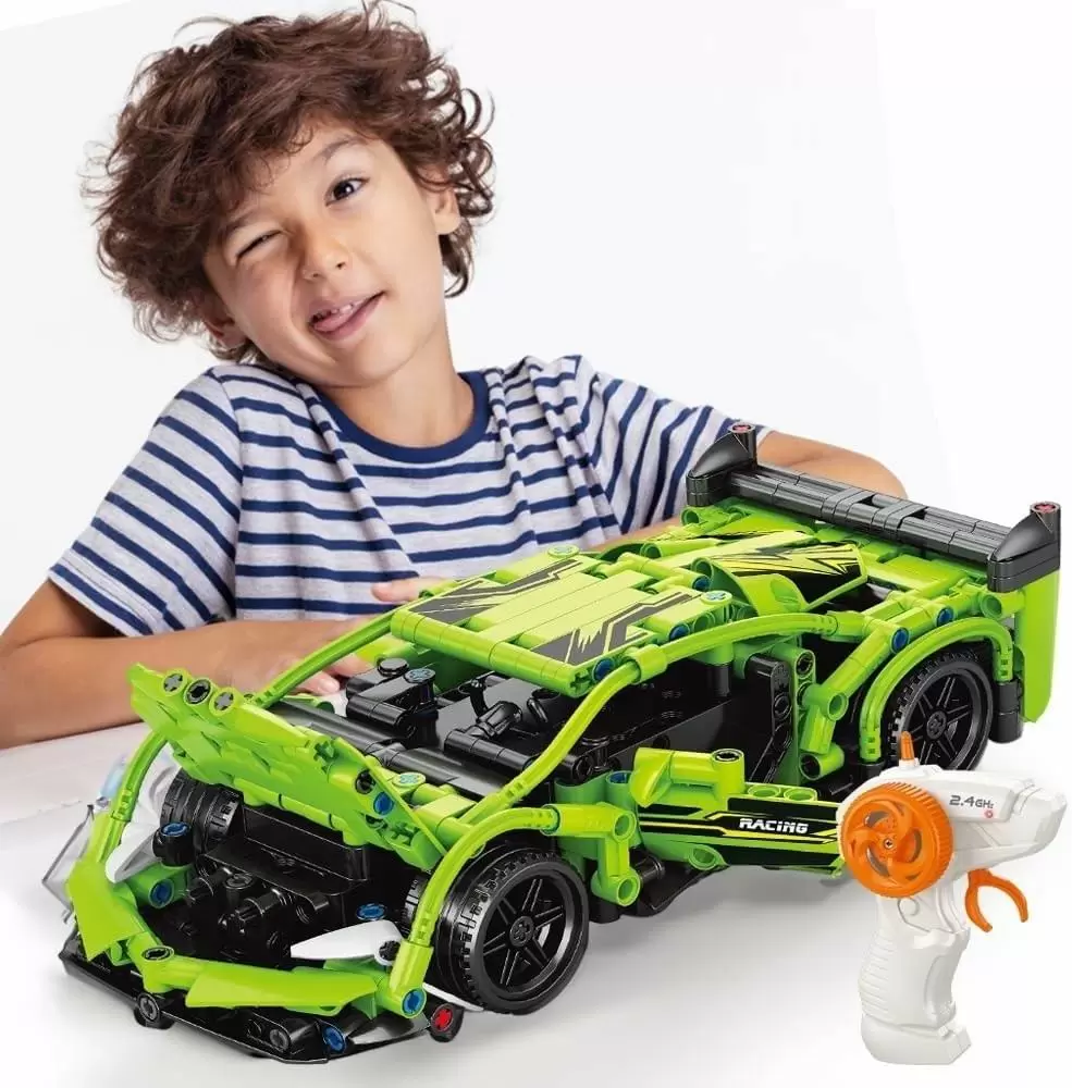 Constructor cu telecomandă Pingao Lamborghini 428 pcs, verde