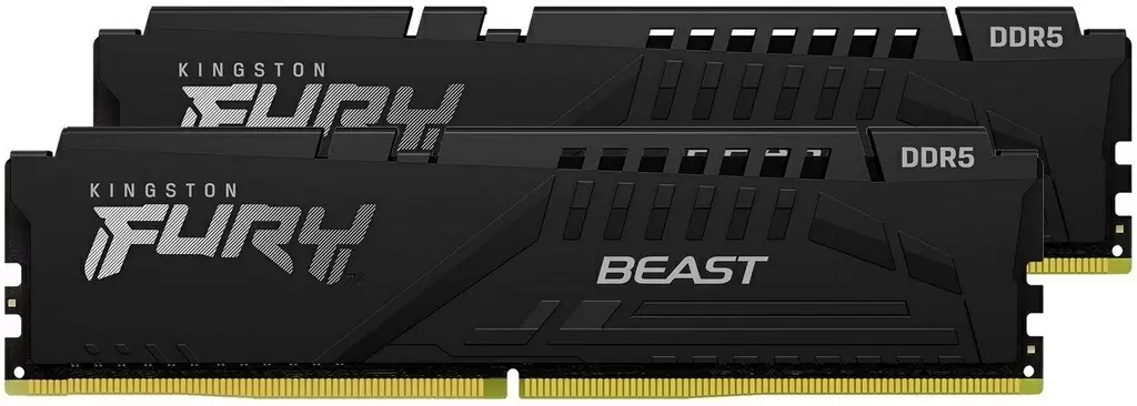 Оперативная память Kingston Fury Beast 32GB (2x16GB) DDR5-4800MHz, CL38, 1.1V