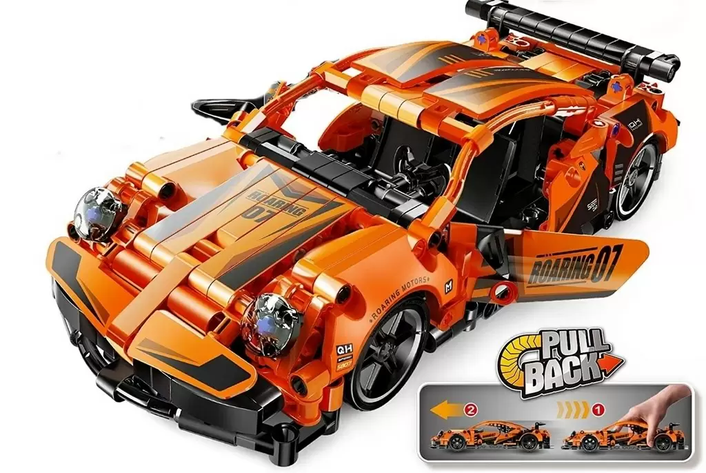 Конструктор XTech Pull Back Orange Racer 588 дет.