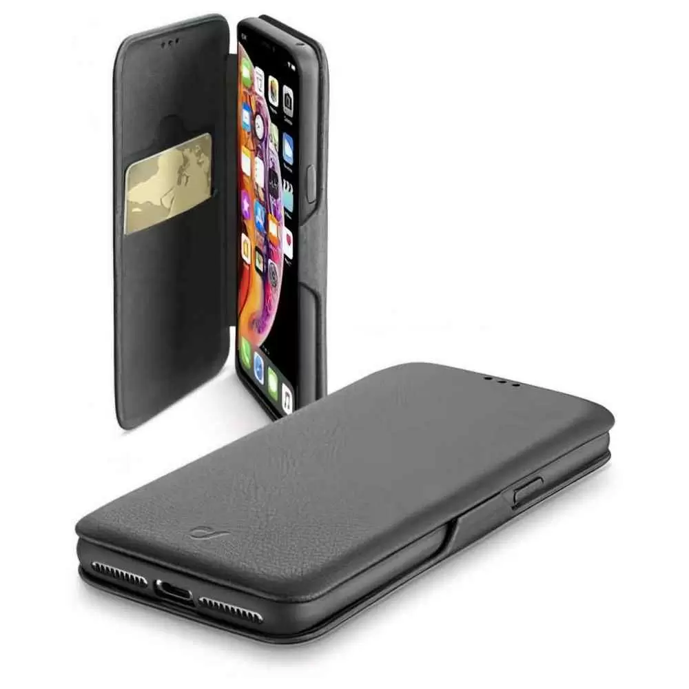 Husă de protecție Cellularline iPhone XS Max Book Clutch Case, negru