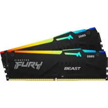 Memorie Kingston FURY Beast RGB 32GB (2x16GB) DDR5-6800MHz, CL34-45-45, 1.4V
