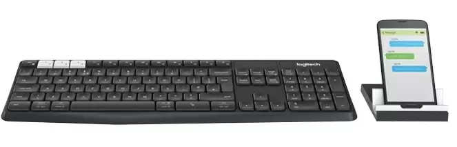 Клавиатура Logitech K375s Wireless Keyboard and Stand Combo, графит