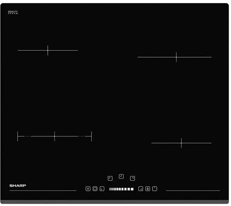 Индукционная панель Sharp KH6V08BS00EU, черный