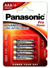 Батарейка Panasonic Alkaline Pro Power AAA, 4шт