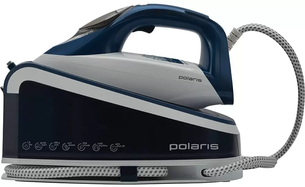 Fier de călcat cu aburi Polaris PSS6501K, alb/albastru