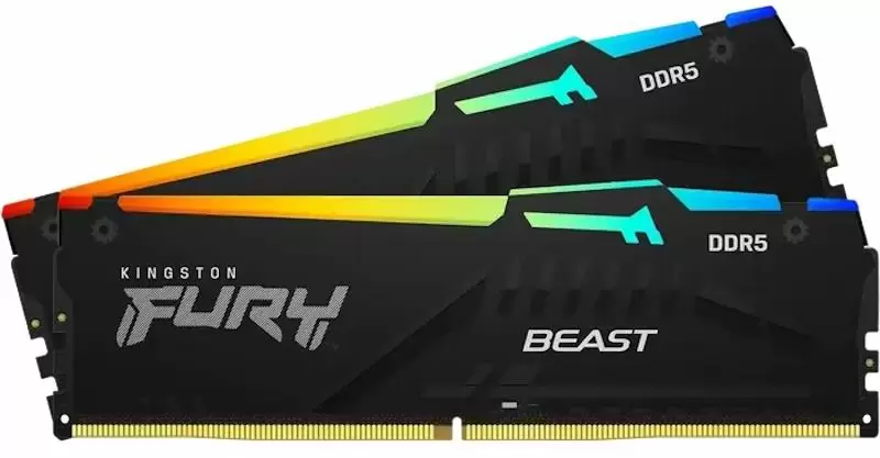 Memorie Kingston Fury Beast RGB 64GB (2x32GB) DDR5-6400MHz, CL32-39-39, 1.4V