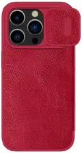 Чехол Nillkin Apple iPhone 15 Pro Max Qin Pro, красный на tehnoparc.md Чехол Nillkin Apple iPhone 15 Pro Max Qin Pro, красный