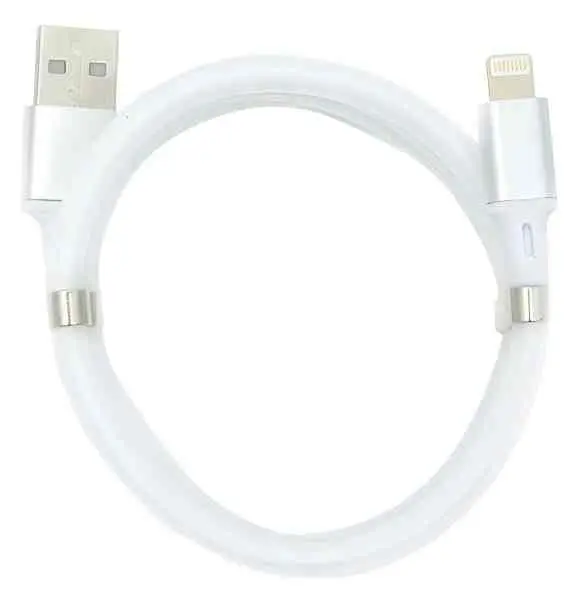 USB Кабель Helmet USB to Lightning With Magnetic Organizer 1m, белый