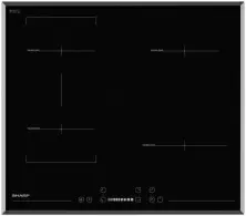 Plită incorporabilă cu inducție Sharp KH-6I27NS0I-EU, negru