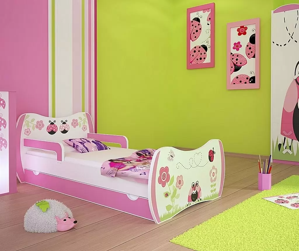 Mobilă pentru copii Happy Babies Dream 47, alb/roz