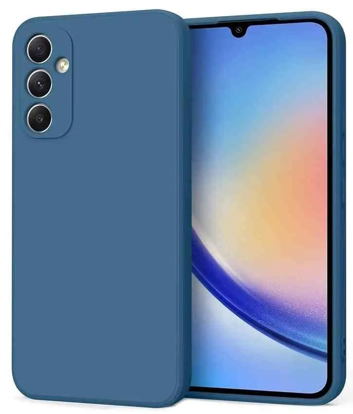 Чехол Helmet Liquid Silicone Samsung A34 (HMTCLSSA34BL), синий