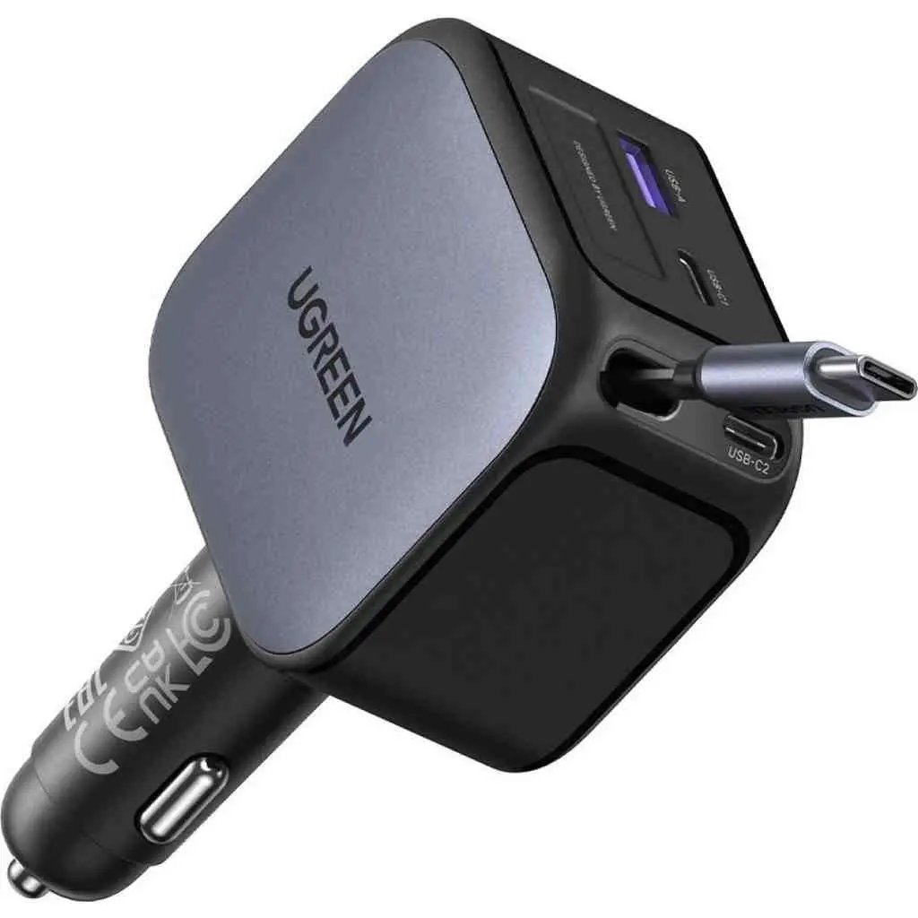 Încărcător auto Ugreen EC604, gri