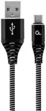 USB Кабель Gembird CC-USB2B-AMCM-2M-BW, черный/белый