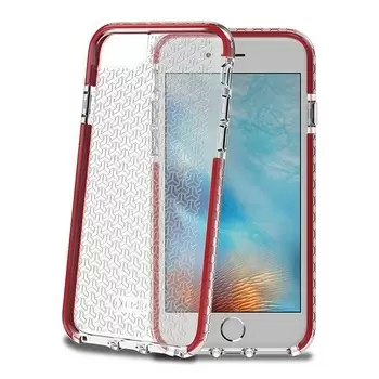 Husă de protecție Celly Hexagon IPH 6/7/8, transparent/roșu