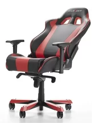 Scaun de birou DXRacer King GC-K06-NR-S3, negru/roșu