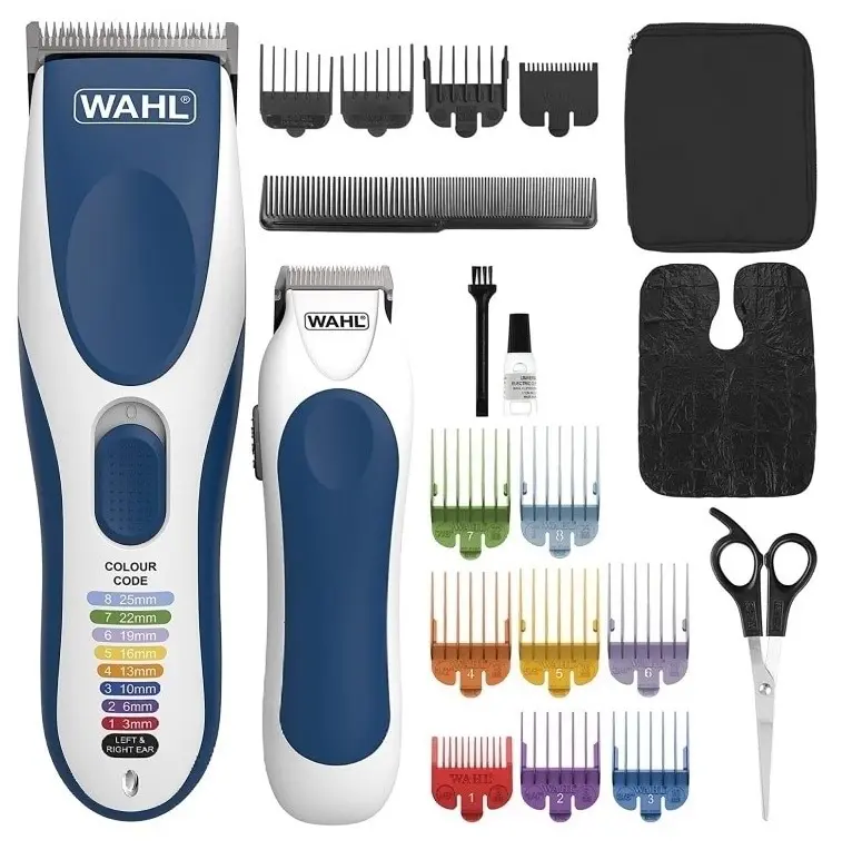 Aparat de tuns Wahl Color Pro, alb/albastru